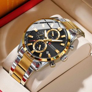 curren trendy waterproof watch for men – cu8445g-a