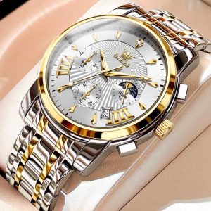 olevs new vintage waterproof watch for men – ol2892m-4